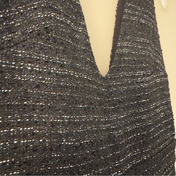 NWT Lulus Officially Exceptional Black Tweed Lurex Wide-Leg Jumpsuit S - Picture 8 of 9